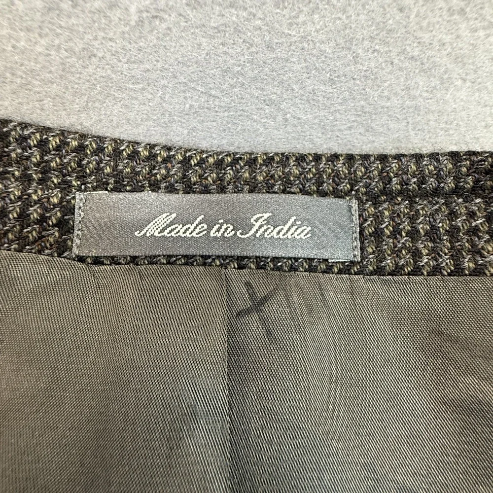 Oscar de la Renta Blazer Mens 44R 100% Lambswool Sport Coat Houndstooth Jacket‎